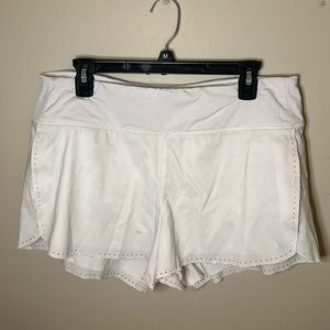 Athleta white athletic shorts. L